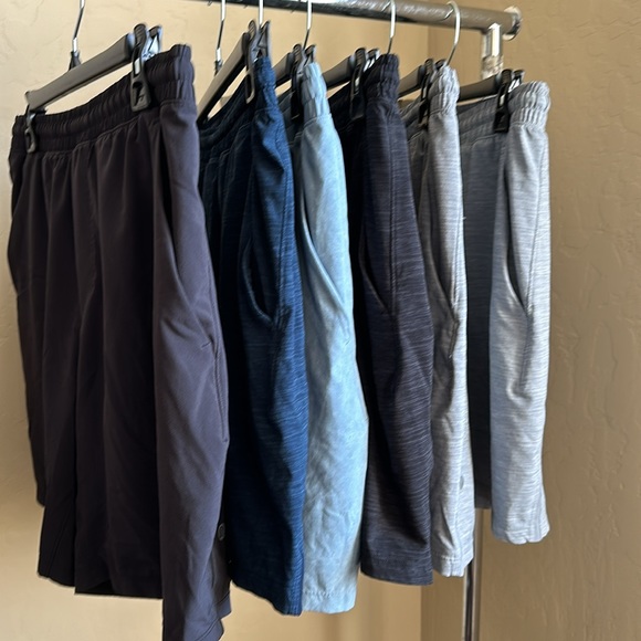6 pairs of men Lululemon shorts size Large